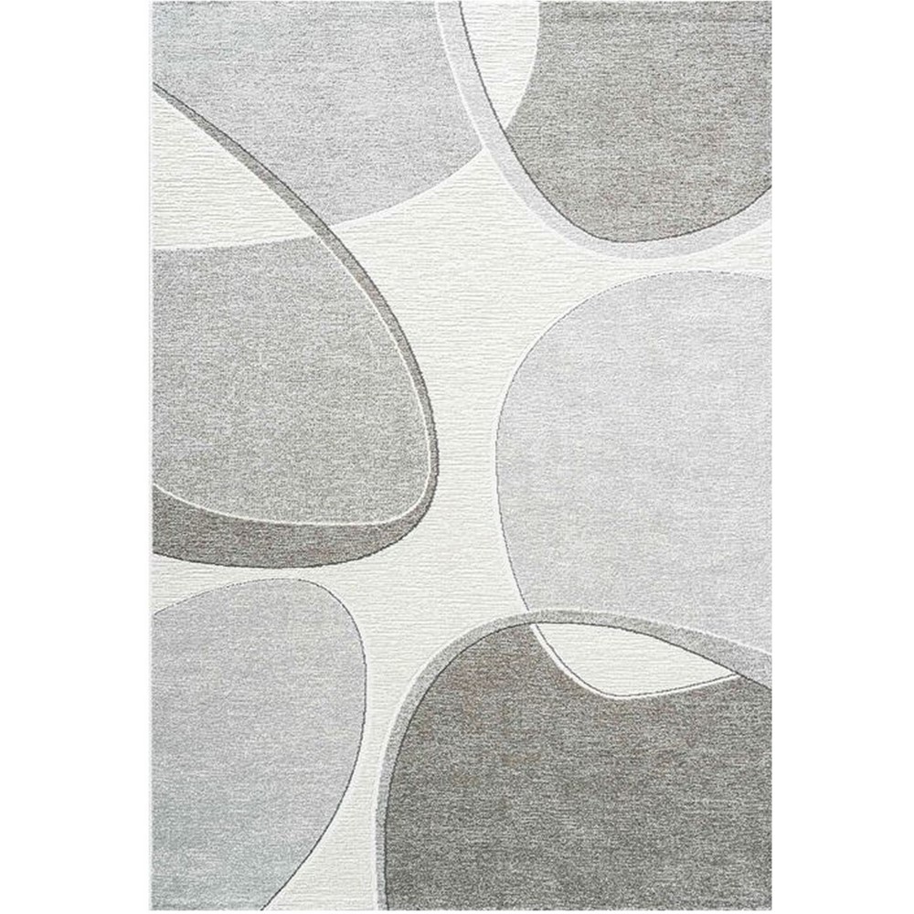 Milano 46004 6171 Abstract Orb Rugs in Taupe Grey